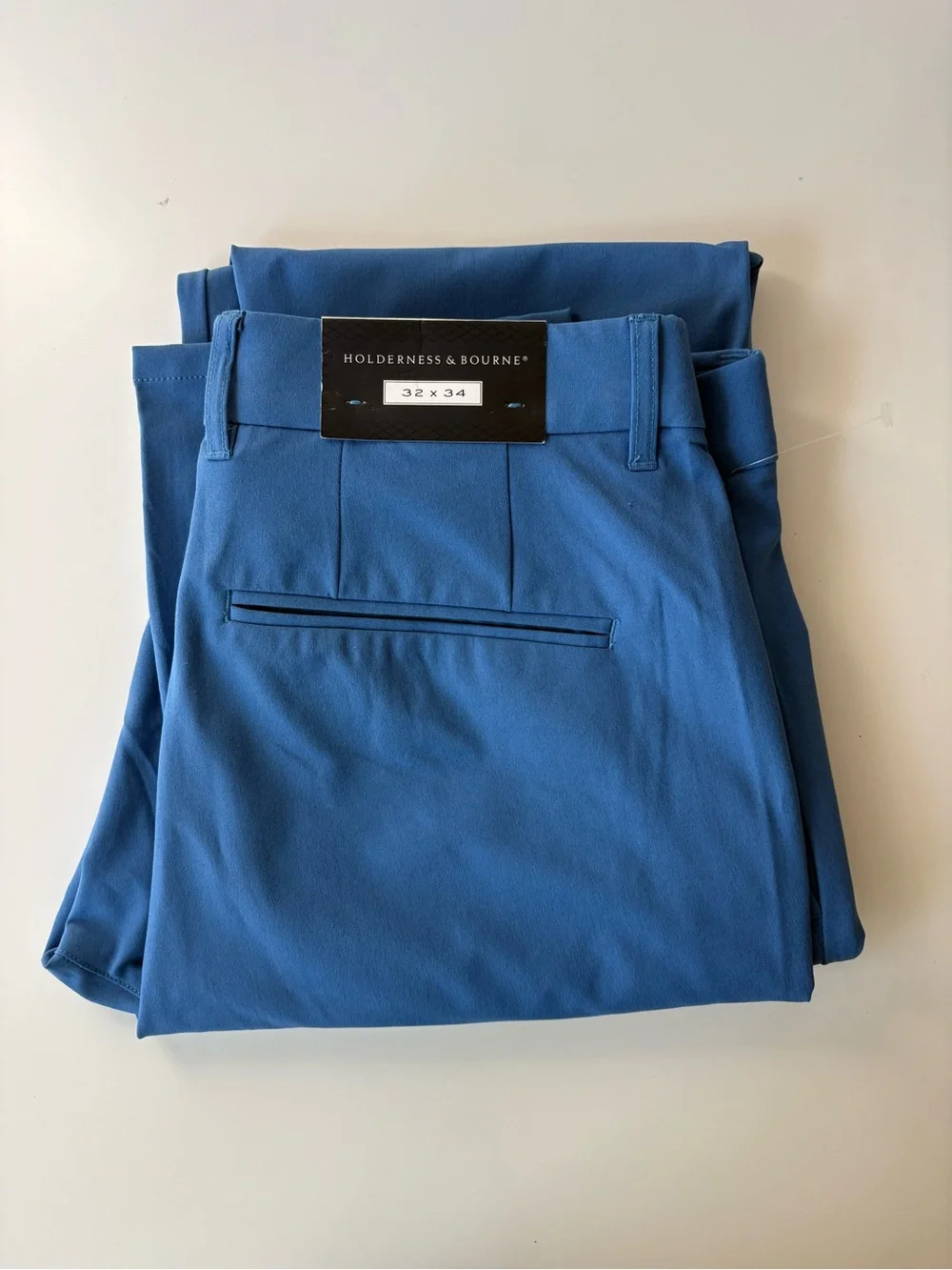 Holderness & Bourne Men's 32x34 The Garvey Tech Performance Pants Blue Stretchy